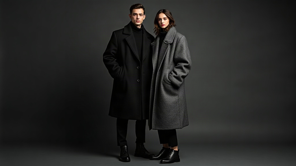 ARC 2026: female and male models posing together, dark studio background